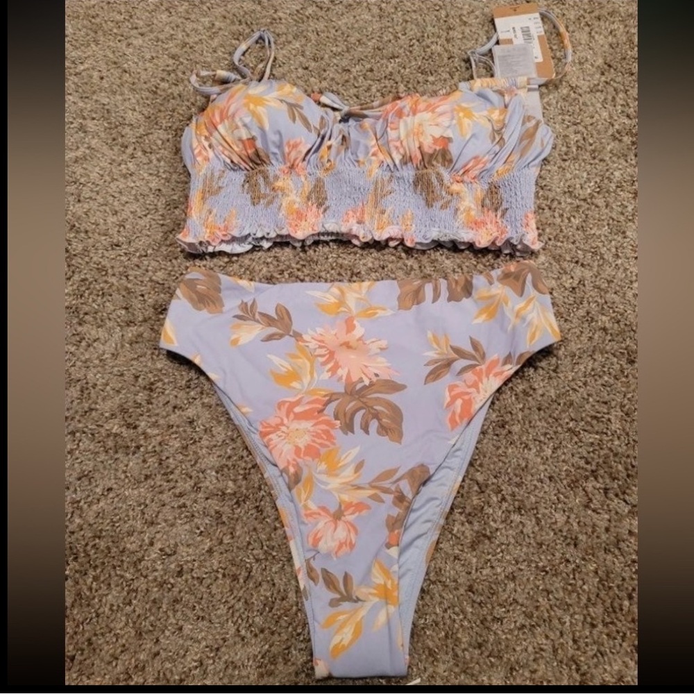 Billabong High Waisted Smocked Bikini